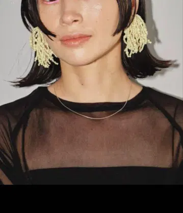 TODAYFUL Ball Fringe Earring 귀걸이 크림