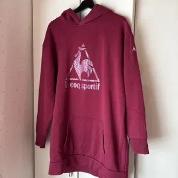 le coq sportif 후드 후드티 와인 레드