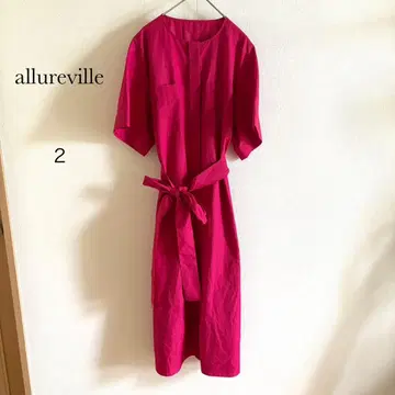 allureville 셔츠 원피스 2 핑크