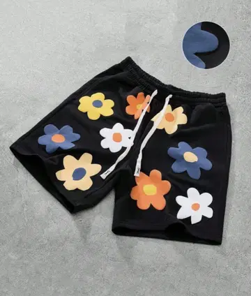 꽃무늬 스웨트 숏팬츠