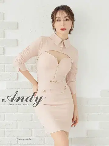 Andy 프리미엄 컬렉션 베이지 타이트 드레스