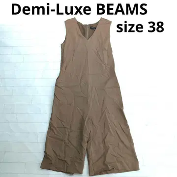 233 Demi-Luxe BEAMS 브라운 와이드 레그 올인원 38