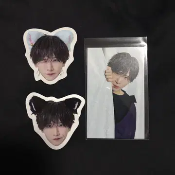 XP!A 우토 복권 흰 고양이 x 검은 고양이 얼굴 씰