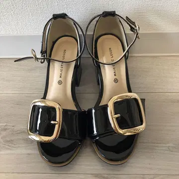 MAJESTIC LEGON 버클 블랙 샌들 M 사이즈
