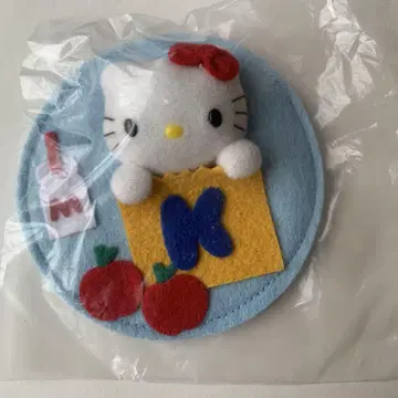 HELLO KITTY 펠트 마스코트 배지 2001 파랑 레어