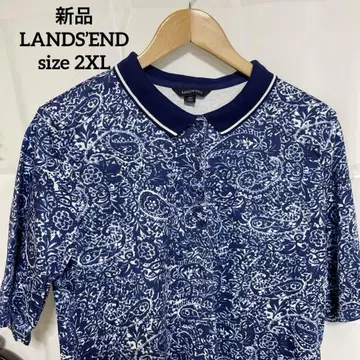 [새상품] 랜즈엔드 LANDS' END 피케 셔츠 네이비 2XL