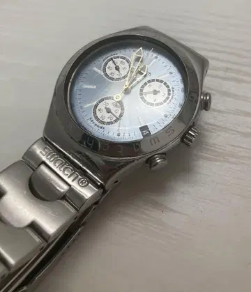Swatch IRONY 크로노그래프 손목시계 다이얼 블루 앤티크
