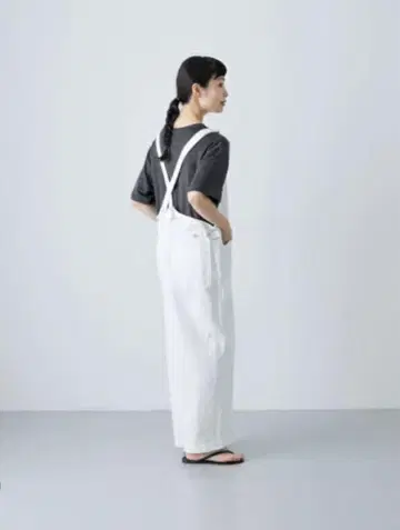 새상품 택 포함 카구레 백 크로스 코튼 멜빵바지