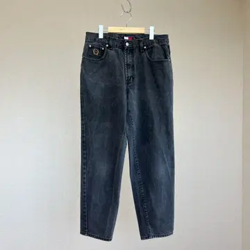 90s USA 구제 의류 타미힐피거 블랙 데님 34 vintage
