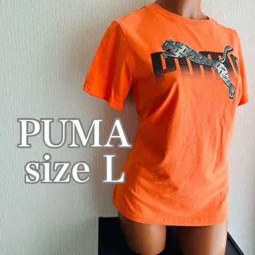 [ 00s ] PUMA 빅 로고 티셔츠 피치T 스포티 반팔 티셔츠