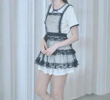 Lovilyn 덕질 튤 에이프런 원피스