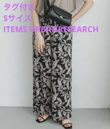 린넨 레이온 와이드 팬츠 S ITEMS URBANRESEARCH