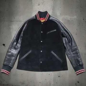 와이투레더/Y'2 LEATHER 파라오 코트 가죽 바시티 자켓 42