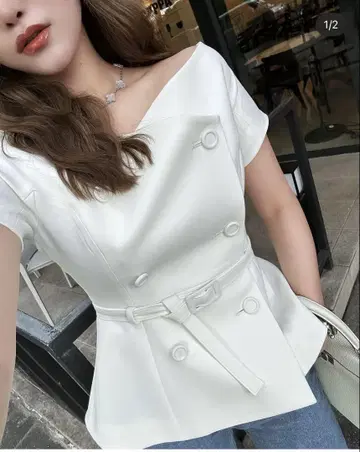 sheller 오프숄더 자켓 상의