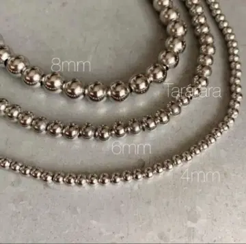 handmade 스테인리스 ball 목걸이 S4mm 금속 알레르기 대응