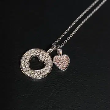 [새상품급] SWAROVSKI 스와로브스키 목걸이 하트 큐빅