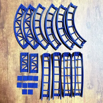 LEGO 레고 롤러코스터 레일 묶음 판매 네이비 다크 블루