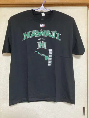 새상품 하와이 대학교 Hawaii 티셔츠 블랙 X-Large