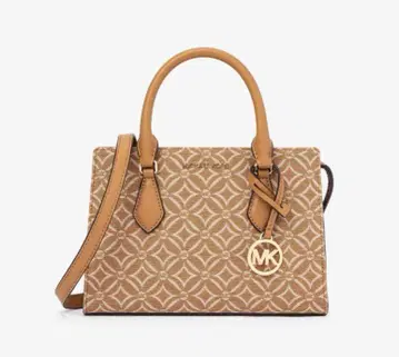 Michael Kors 로고 자카드 센터 지퍼 사첼 스몰