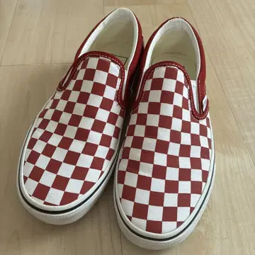 VANS 체크 무늬 슬립온 US6.0