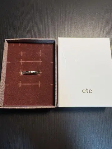 ete 다이아몬드 크로스 반지 박스 포함