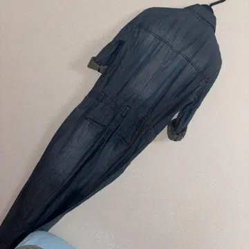 다크 블루 데님 올인원