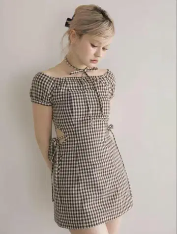 [당일 발송] Becky check mini dress