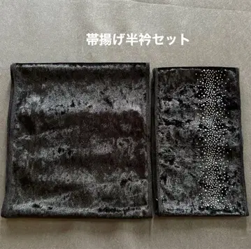 크러쉬 벨벳 오비 장식 천 반에리 세트/블랙