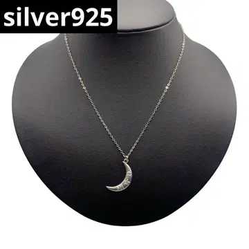 초승달 크레센트 문 실버 목걸이 silver925 개운