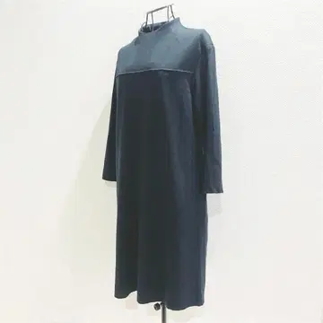 개럴개런트 네이비 원피스 짙은 녹색 모크넥 울 100% 고급