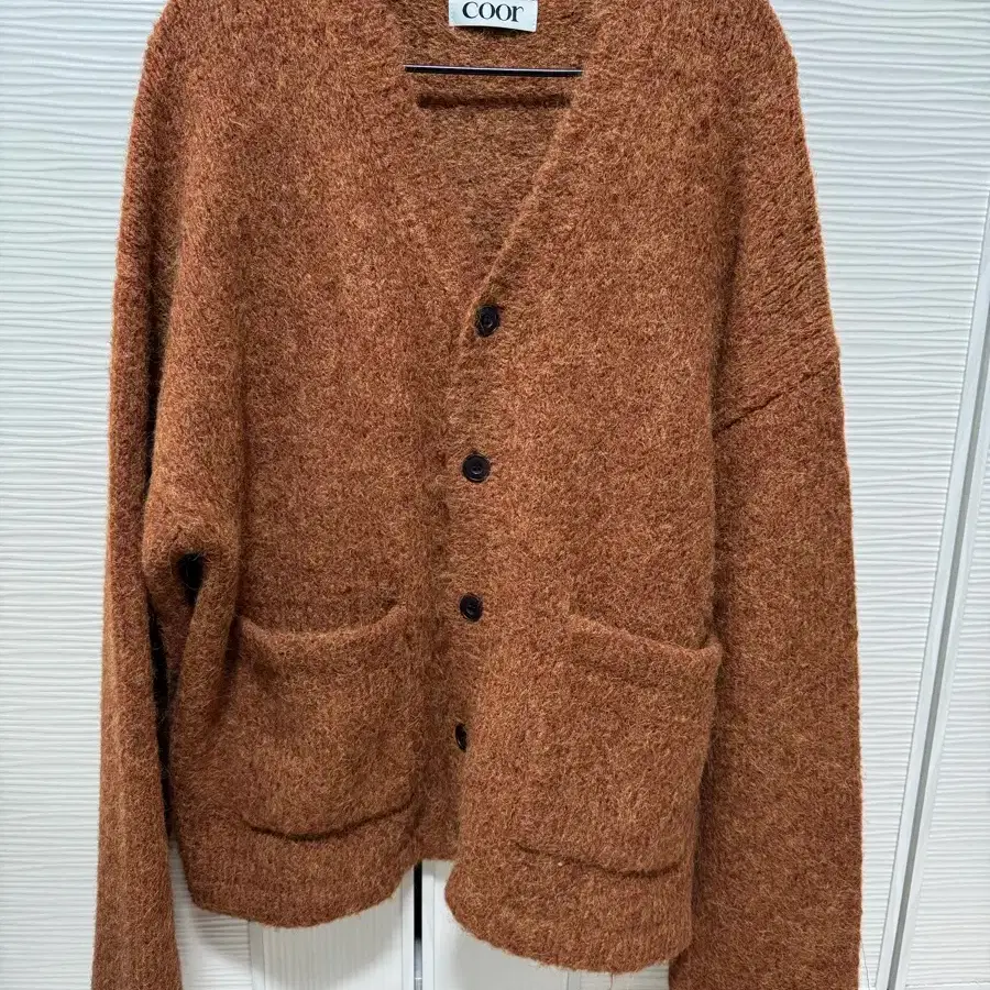 BRICK】ALPACA CARDIGAN COOR | 쿠어 Coor Hairy Soft Alpaca