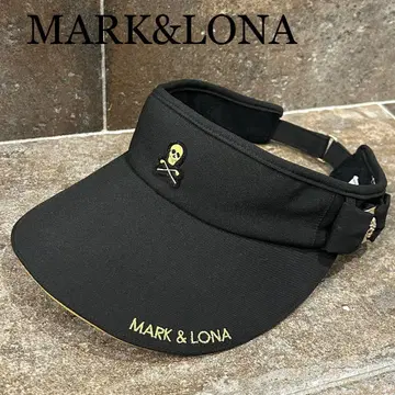 MARK&LONA 선바이저 리본 여성용 블랙 스컬