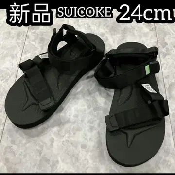 24 cm SUICOKE 스이코크 벨크로 스포츠 샌들 블랙