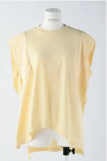 엔폴드 PANEL-SLEEVE T-SHIRT ECRU 에크루