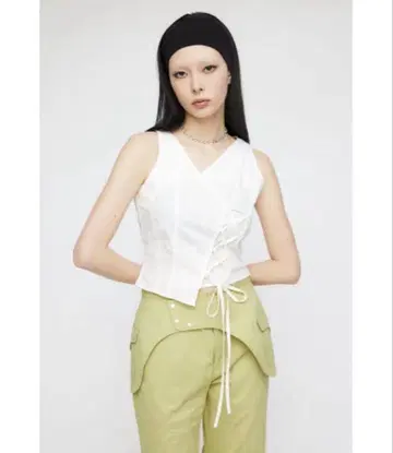 lagua gem 레이스업 슬리브리스 상의