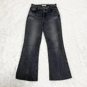 MOUSSY 블랙 데님 플레어 부츠컷 스트레치 W27