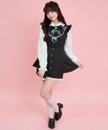 Secrethoney 블랙 셋업 리본