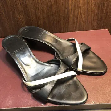 BALLY 뮬 베이지 블랙 샌들 24cm