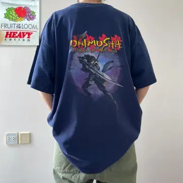 XZ568 티셔츠 귀무자 ONIMUSHA 캡콤 게임 00s