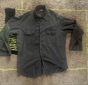 XL 60s BIG MAC 블랙 샴브레이 셔츠 검정 샴브레이