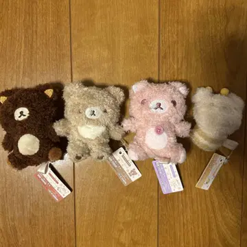 리락쿠마 봉제 인형 밀크티 컬러 코리코그 플라워 티타임
