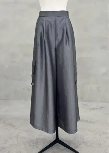 lig. wide cargo pants gray