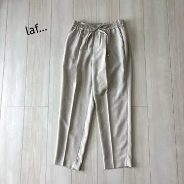 laf - 라에프 센터 프레스 팬츠 베이지 고급 라에프 S 상당 일본제
