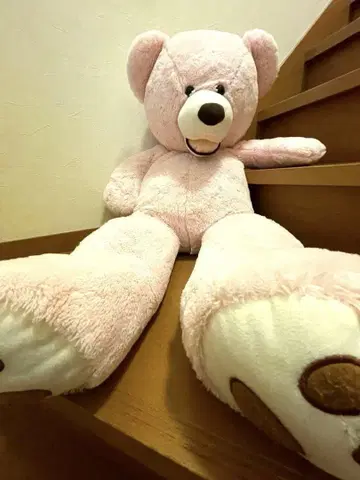 곰 특대형 봉제 인형 약 100cm 핑크 빅 사이즈