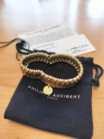 새상품급 [ PHILIPPE AUDIBERT ] 팔찌 골드