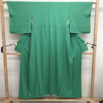 P-120 풀무늬 바탕 이로무지 순수 실크 기모노 넓은 카라 이중 기모노