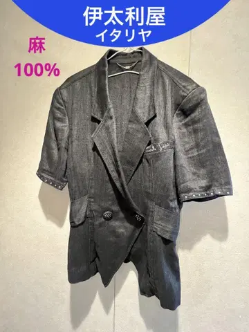 이타리야 이탈리아 린넨 100% 반팔 자켓 9호 사이즈