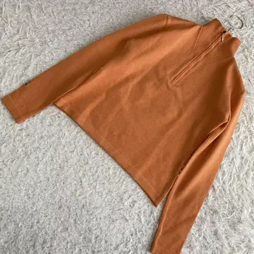 LANCETTI 옷깃 척 풀오버 오렌지 40 심플