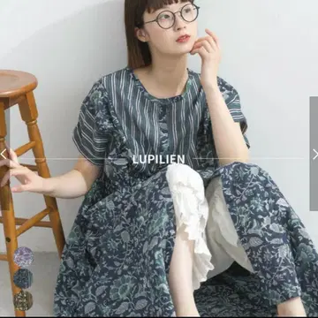 한정 SALE 루피리안 인도 면 원피스 블록 프린트 앞뒤 2WAY