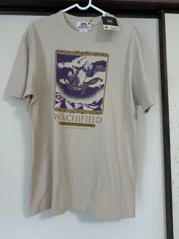 WACHIFIELD 그래픽 티셔츠 베이지 반팔 다얀